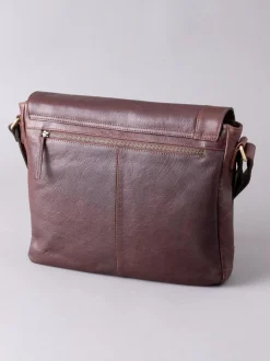 Lakeland Leather Large Keswick Leather Messenger Bag Brown Outlet