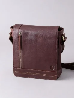 Lakeland Leather Medium Keswick Messenger Bag Brown Clearance