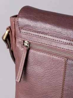 Lakeland Leather Medium Keswick Messenger Bag Brown Clearance