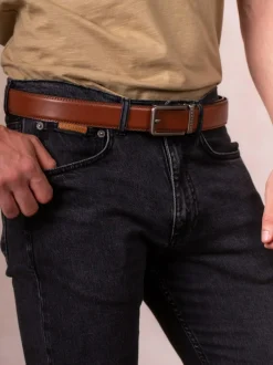 Lakeland Leather Rigg Ratchet Belt Brown New