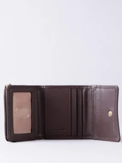 Lakeland Leather Brown Small Leather Flapover Purse New