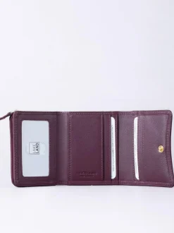 Lakeland Leather Burgundy Small Leather Flapover Purse Sale