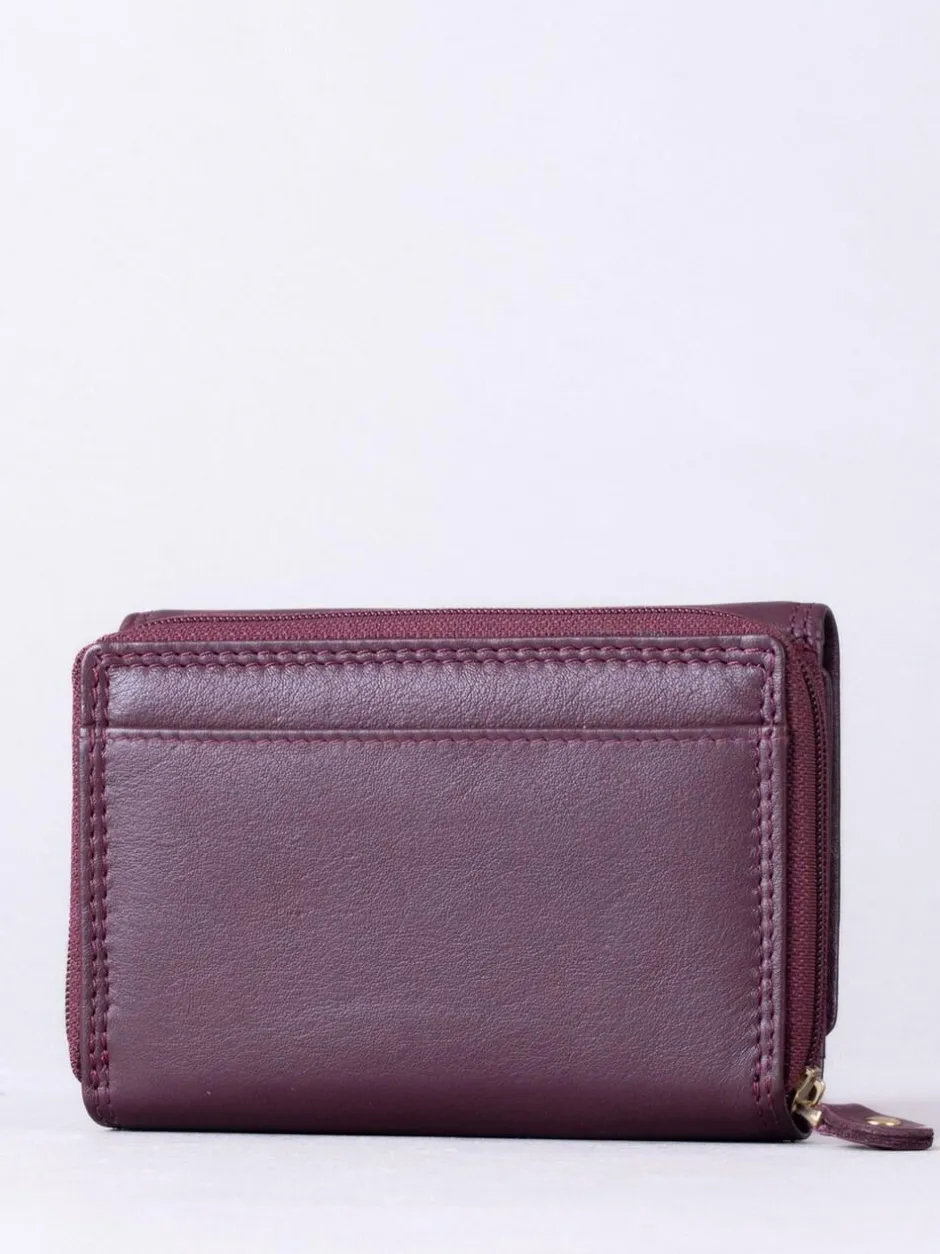 Lakeland Leather Burgundy Small Purse New