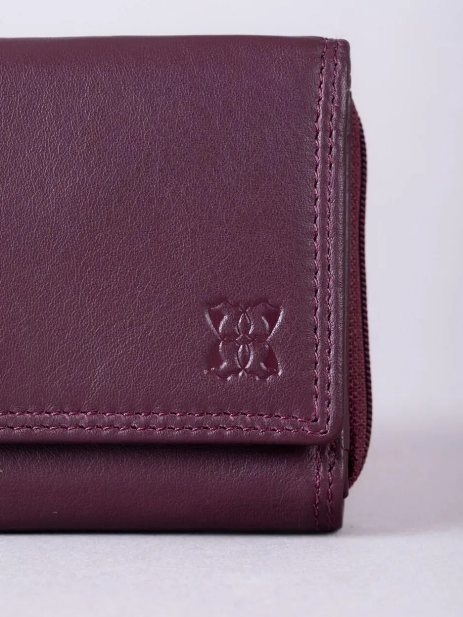 Lakeland Leather Burgundy Small Purse New