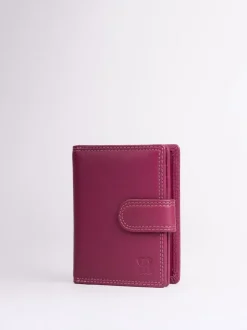 Lakeland Leather Cranberry Small Tab Purse Discount
