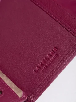 Lakeland Leather Cranberry Small Tab Purse Discount