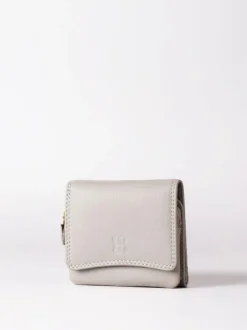 Lakeland Leather Grey Small Leather Flapover Purse Best