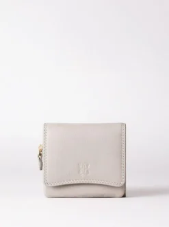 Lakeland Leather Grey Small Leather Flapover Purse Best