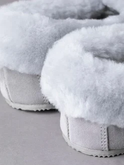Lakeland Leather Ladies Sheepskin Moccasin Slippers Light Grey Online