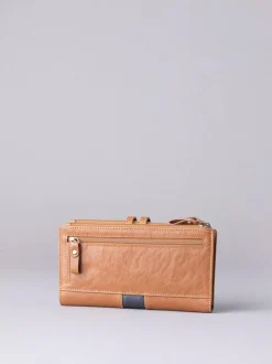 Lakeland Leather Hartsop Leather Double Zip Purse Natural Clearance