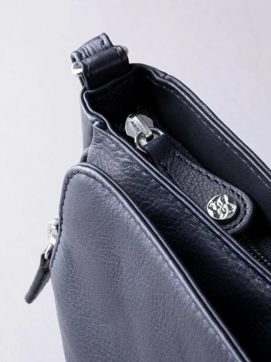 Lakeland Leather Ambleside Cross-Body Bag Navy Discount