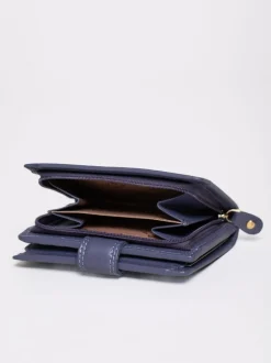 Lakeland Leather Purple Small Tab Purse Clearance