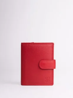 Lakeland Leather Red Small Tab Purse Hot