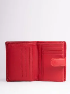 Lakeland Leather Red Small Tab Purse Hot