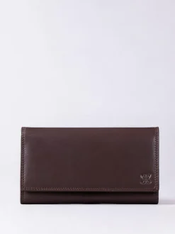 Lakeland Leather Tan Brown Large Flapover Purse Online