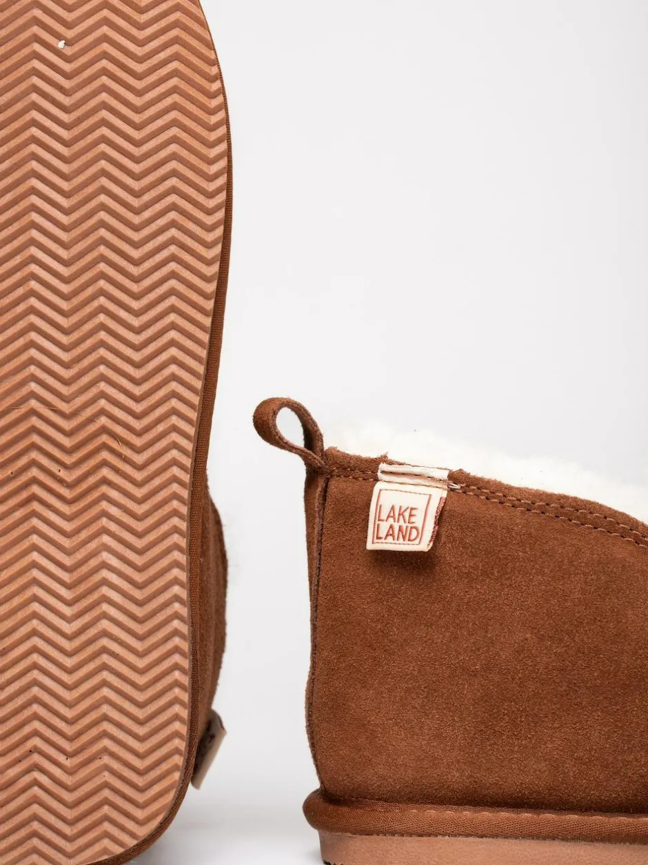 Lakeland Leather Mens Slipper Boots Tan Brown Clearance