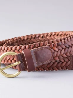 Lakeland Leather Waverton Woven Belt Tan Outlet