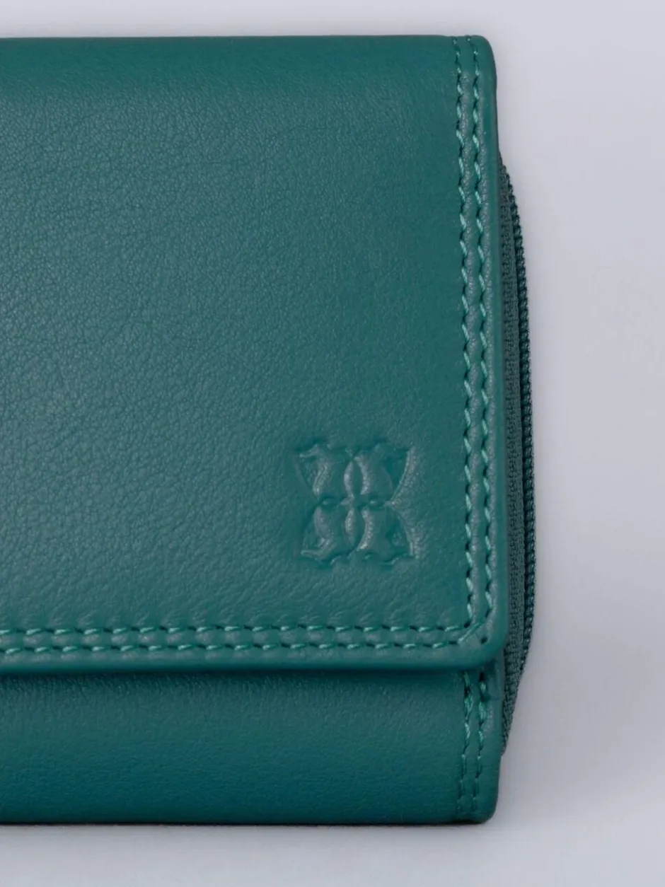 Lakeland Leather Teal Green Small Purse Online