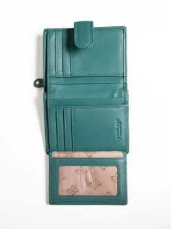 Lakeland Leather Teal Green Small Tab Purse New