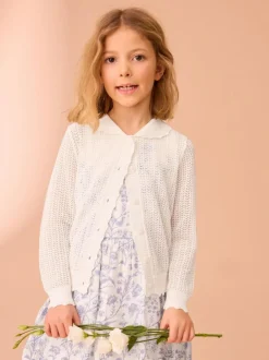 Laura Ashley Ecru White Knit Cardigan Sale
