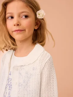 Laura Ashley Ecru White Knit Cardigan Sale