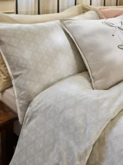 Laura Ashley Natural Ladyfern 100% Cotton Duvet Cover and Pillowcase Set Discount