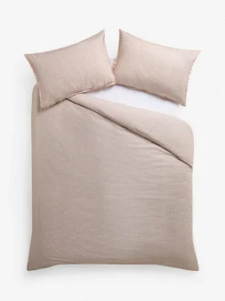 Laura Ashley Pink Cresswell Gingham 100% Cotton Duvet Cover and Pillowcase Set New