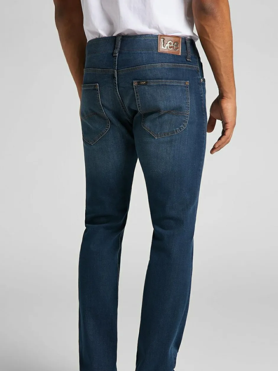 Lee Straight Fit Extreme Motion MVP Jeans Mid Blue Denim Discount