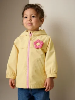 Next Waterproof Cagoule Jacket (6mths-7yrs) Lemon 3D Flower Best