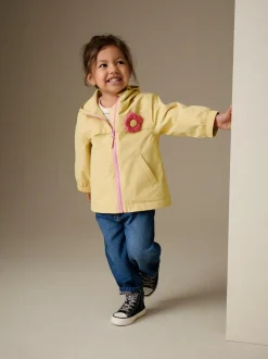 Next Waterproof Cagoule Jacket (6mths-7yrs) Lemon 3D Flower Best