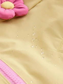 Next Waterproof Cagoule Jacket (6mths-7yrs) Lemon 3D Flower Best