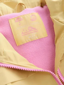 Next Waterproof Cagoule Jacket (6mths-7yrs) Lemon 3D Flower Best