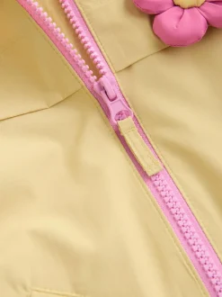 Next Waterproof Cagoule Jacket (6mths-7yrs) Lemon 3D Flower Best
