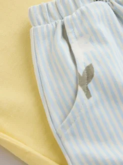 Next Lemon Yellow Daisy Short Sleeve Top and Barrel Trousers Set (3mths-7yrs) Sale