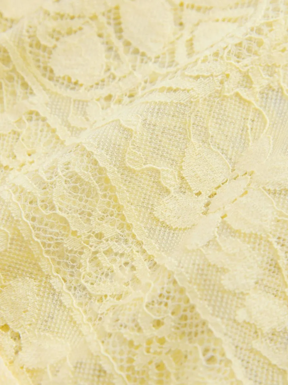 Next Lace Half Sleeve Blouse Lemon Yellow New