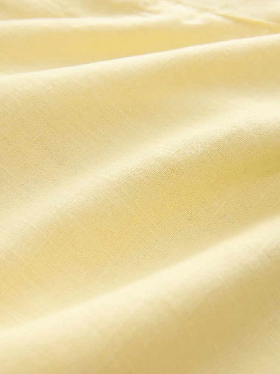 Next Linen Blend Knee Shorts Lemon Yellow