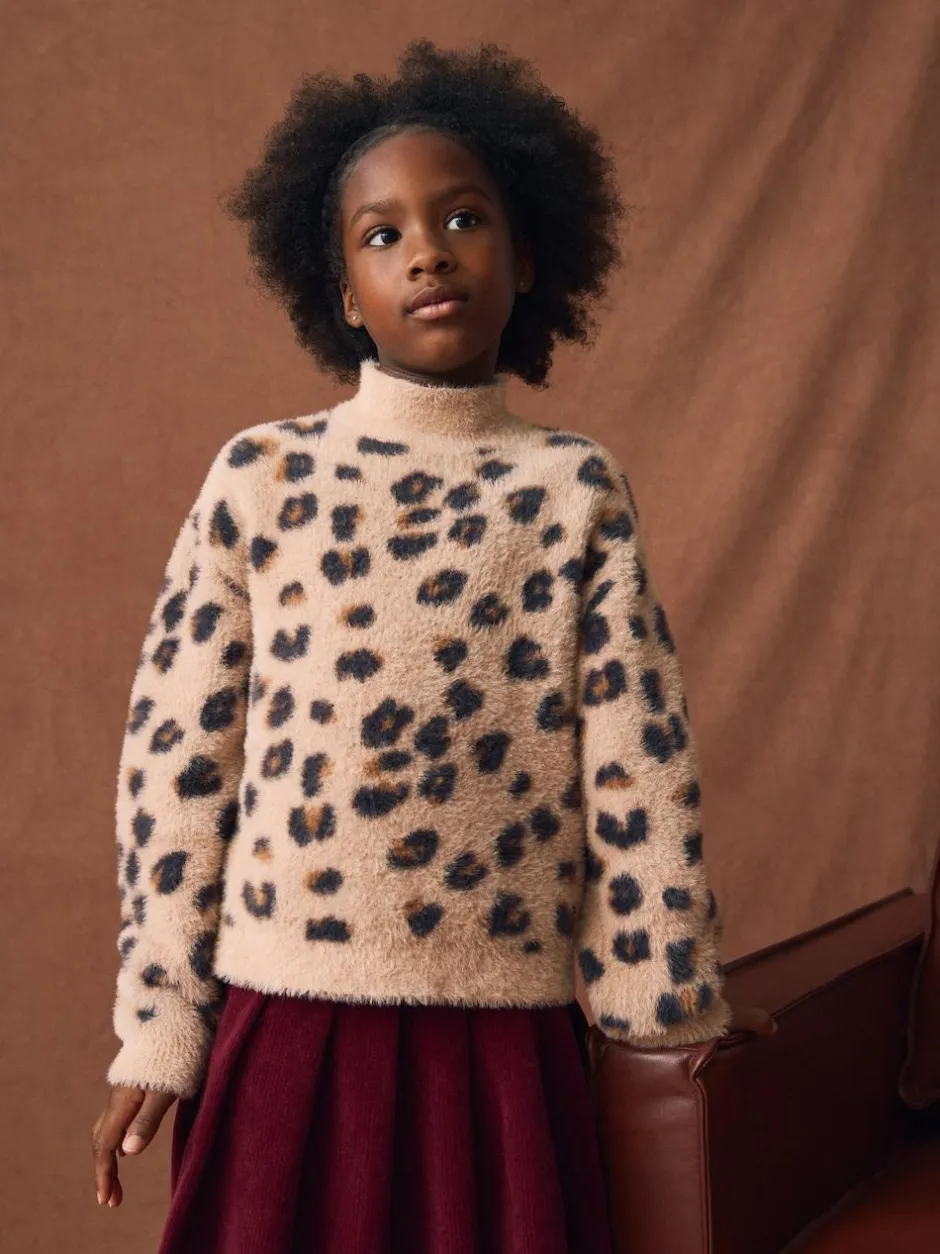 Next Fluffy Jumper (3-16yrs) Leopard Animal Hot