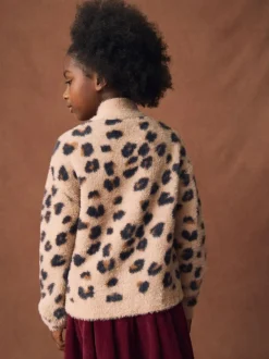 Next Fluffy Jumper (3-16yrs) Leopard Animal Hot