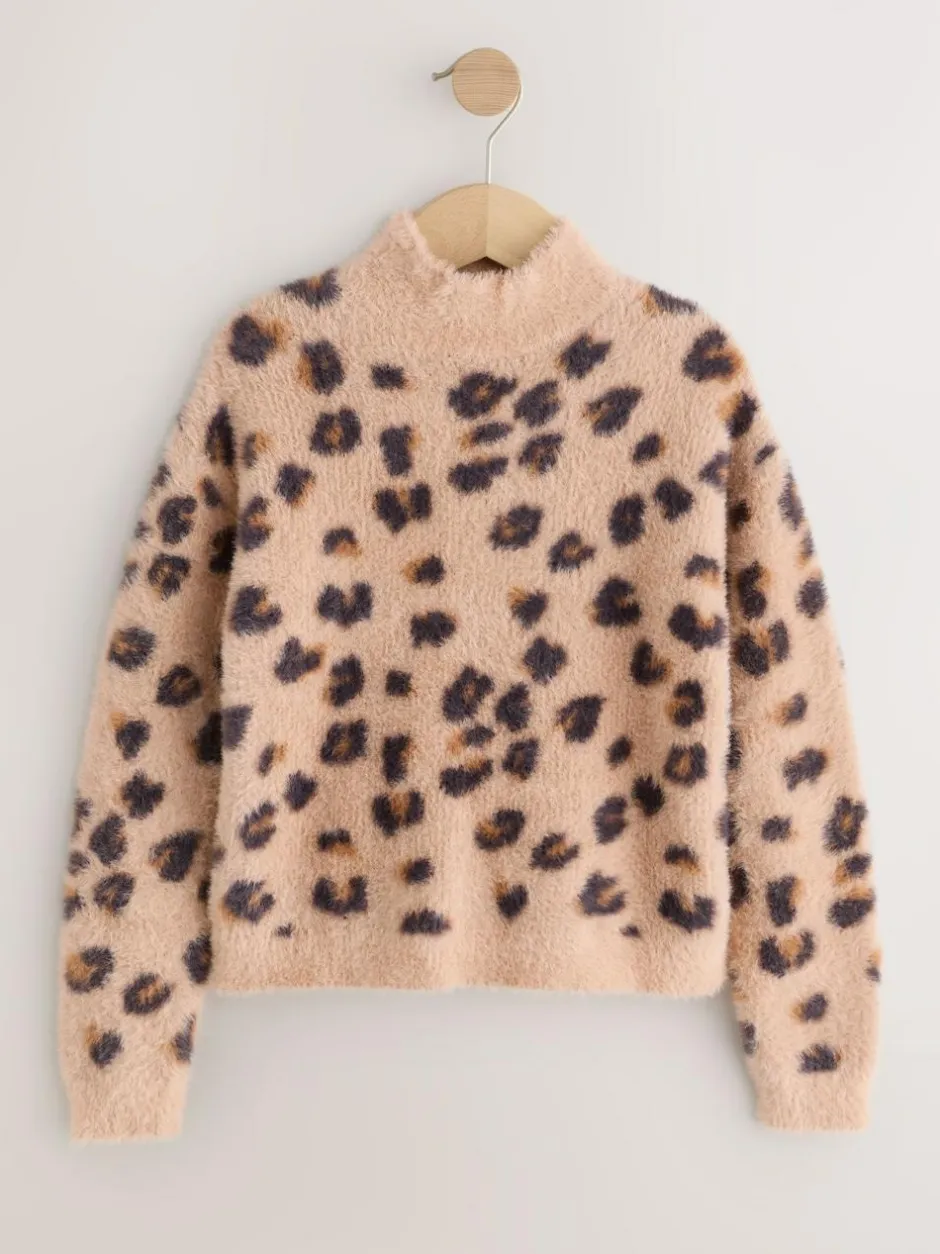 Next Fluffy Jumper (3-16yrs) Leopard Animal Hot