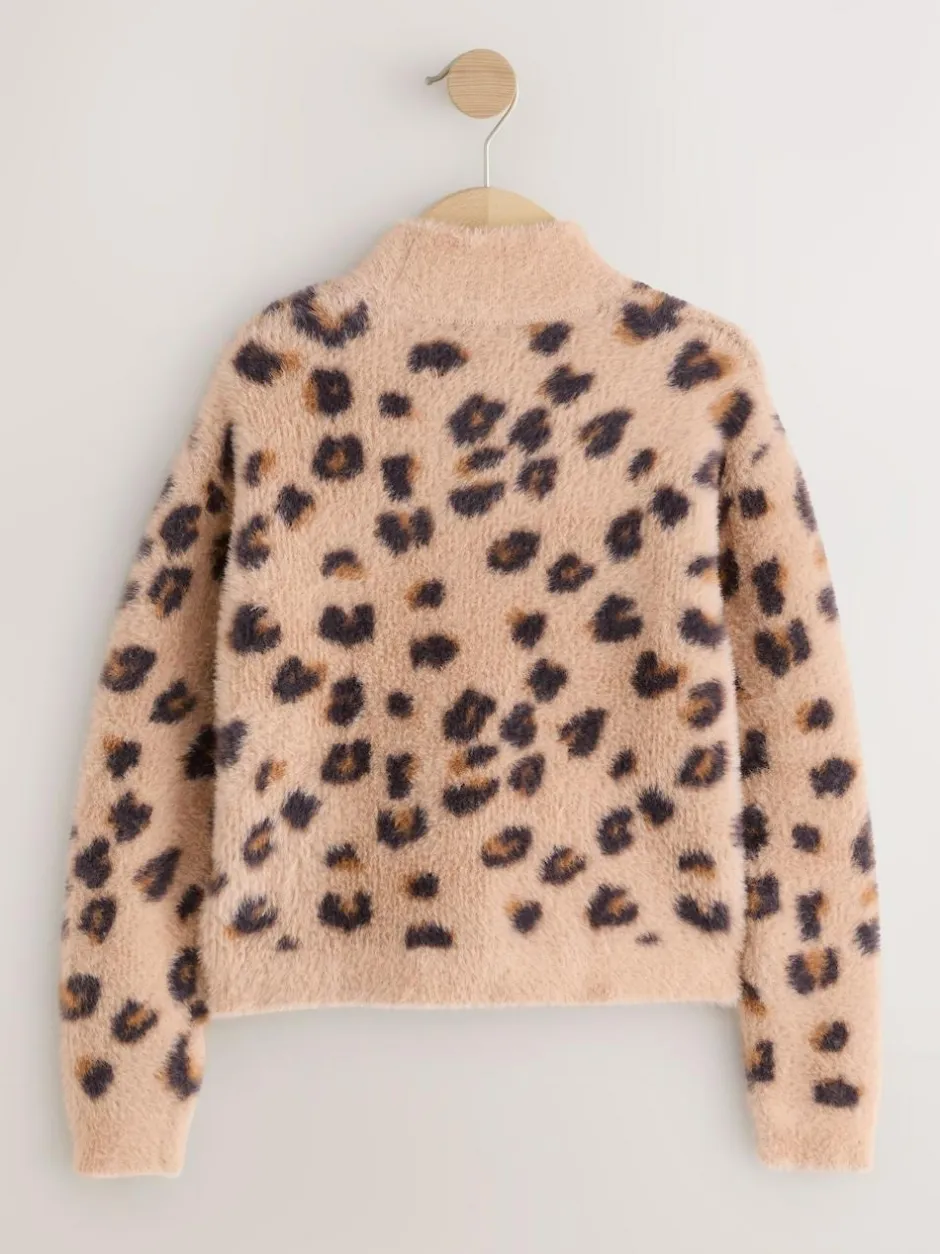 Next Fluffy Jumper (3-16yrs) Leopard Animal Hot
