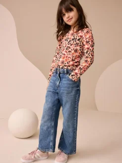 Next Leopard Long Sleeve Ribbed Top (3-16yrs) Best