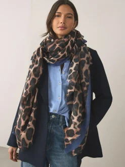 Next Leopard Print Lightweight Scarf Hot
