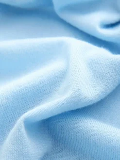 Next 100% Merino Wool N.Premium Roll Neck Jumper Light Blue