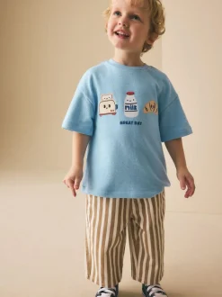 Next Light Blue Breakfast Trio Short Sleeve Appliqué T-Shirt (3mths-7yrs) Best