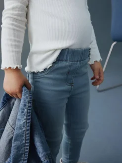 Next 1 Pack Elasticated Waist Jeggings (3mths-7yrs) Light Blue Denim Online