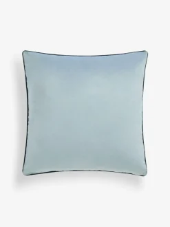 Next Light Blue Matte Velvet Contrast Pipe 50 x 50cm Cushion Best