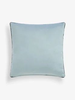 Next Light Blue Matte Velvet Contrast Pipe 50 x 50cm Cushion Best