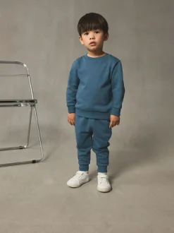 Next Light Blue Plain Sweatshirt And Joggers Set (3mths-7yrs) Online