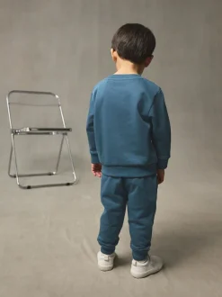 Next Light Blue Plain Sweatshirt And Joggers Set (3mths-7yrs) Online