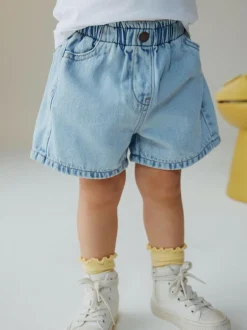 Next Pull On Denim Shorts (3mths-10yrs) Light Blue Sale